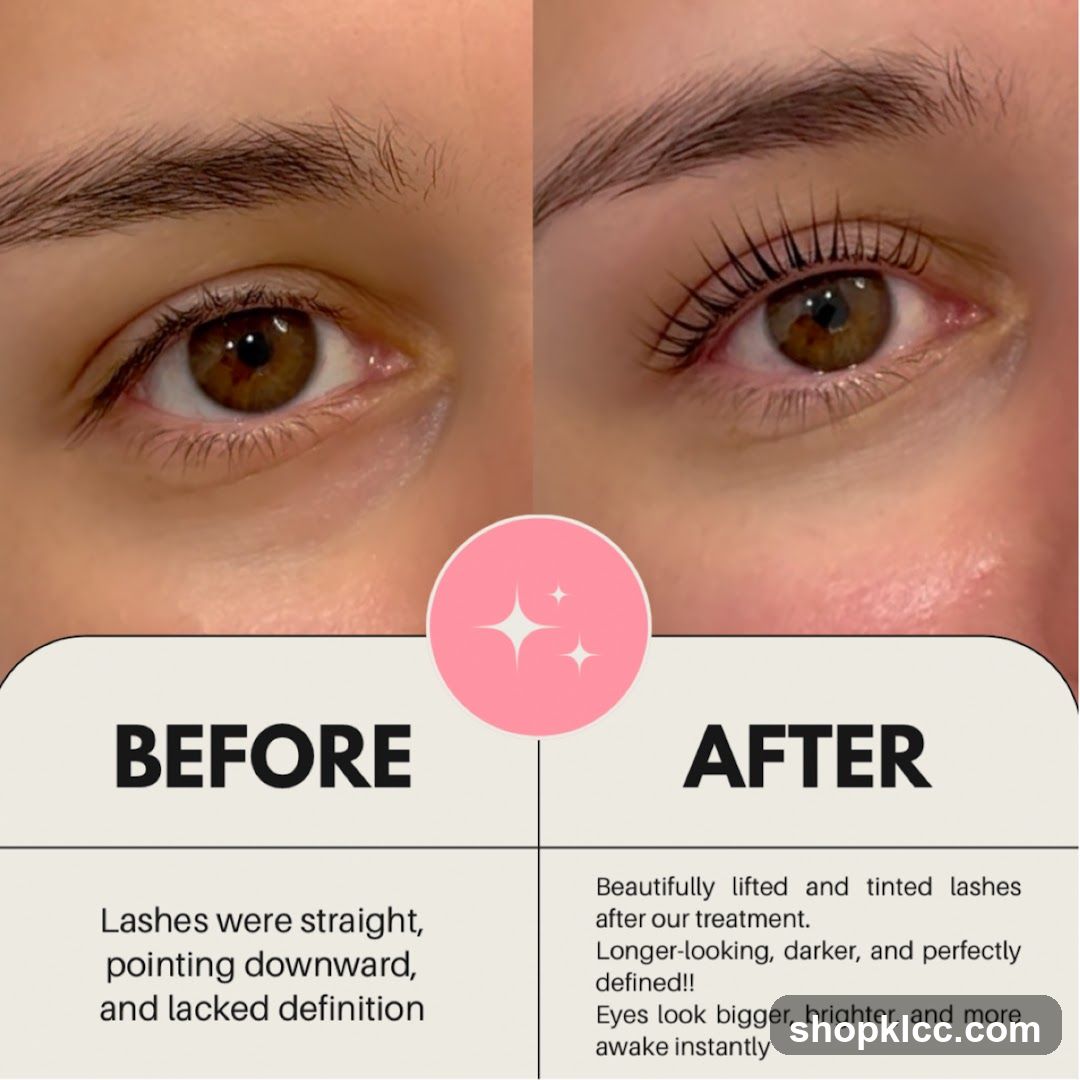 Lash Lift Before and After
