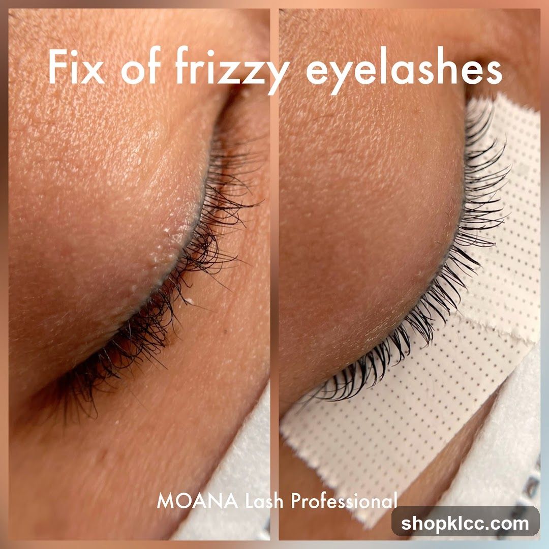 Before and After Eyelash Fix
