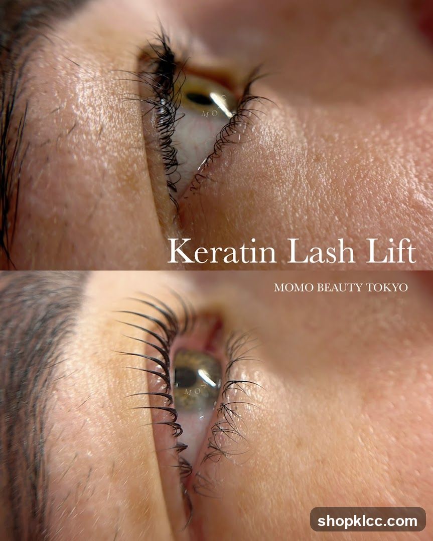 Keratin Lash Lift Before and After