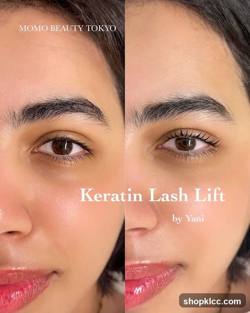 Keratin Lash Lift Before and After