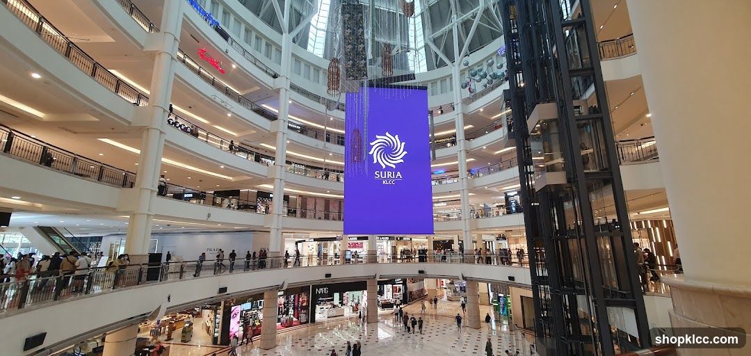Interior of a multi-level shopping mall