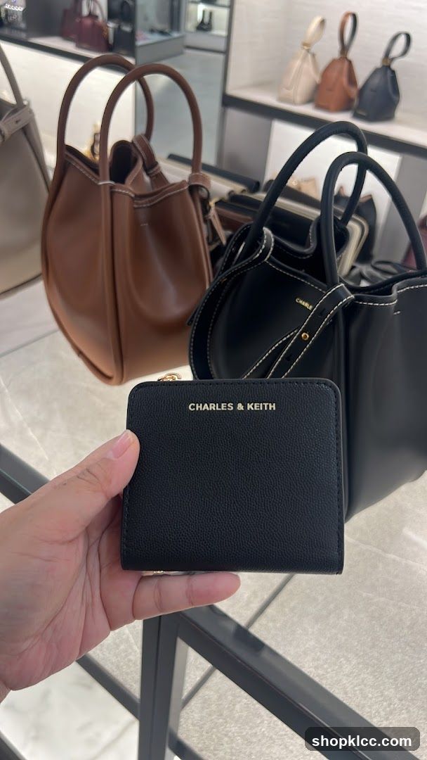 Black Wallet with CHARLES & KEITH Logo