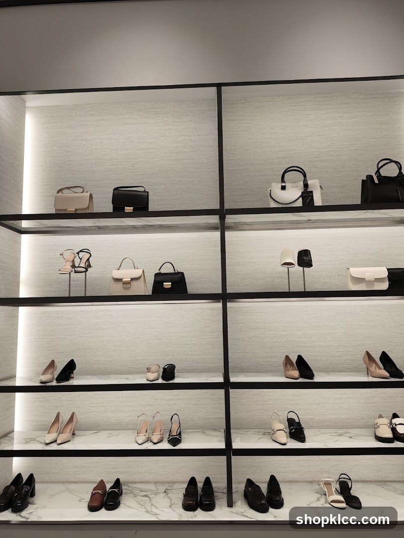 Handbags and Shoes Display