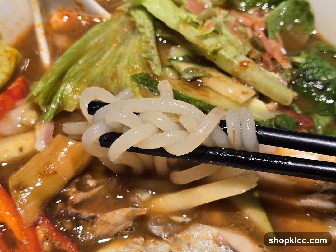 Close-up of Noodles in Soup