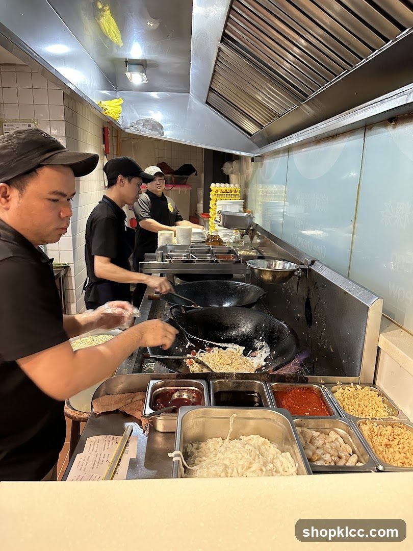 Chefs preparing food in a kitchen