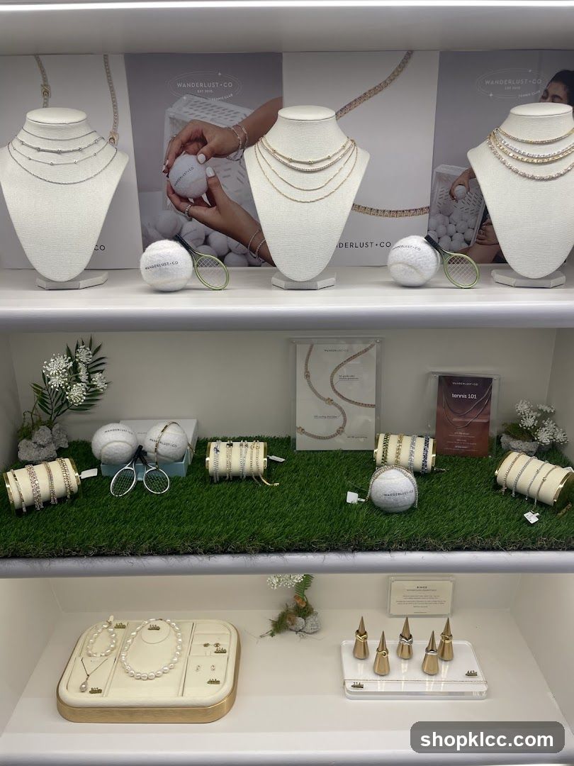 Jewelry Display with Tennis Theme