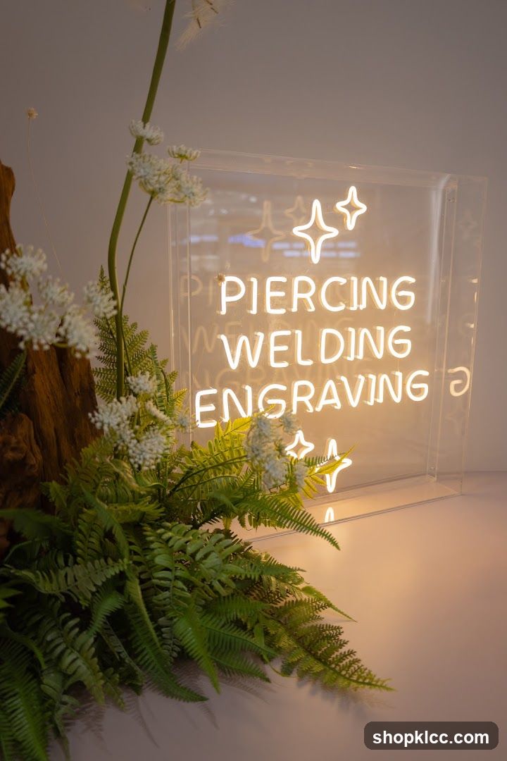 Neon Sign for Piercing, Welding, and Engraving