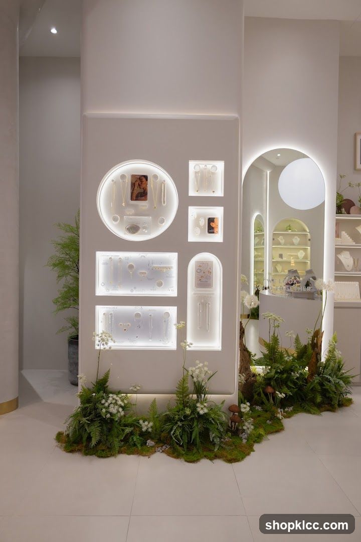 Jewelry Display with Floral Accents