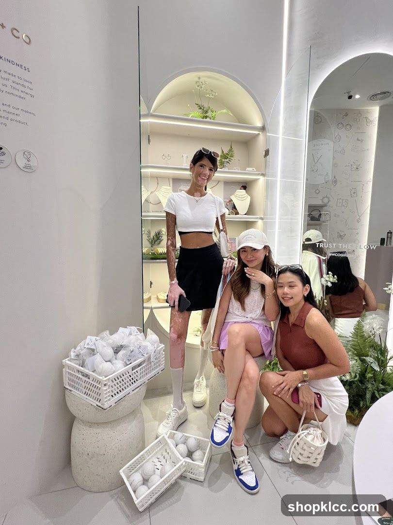 Three Women Posing in a Store