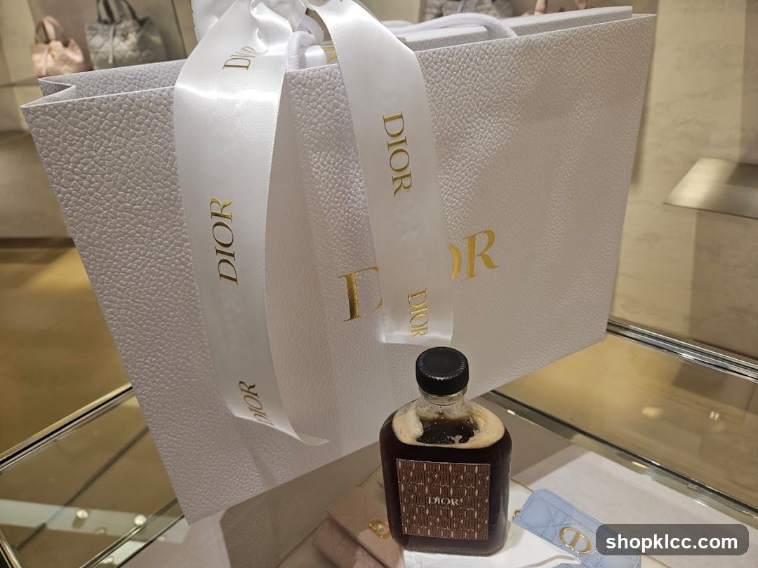 Dior Shopping Bag and Coffee