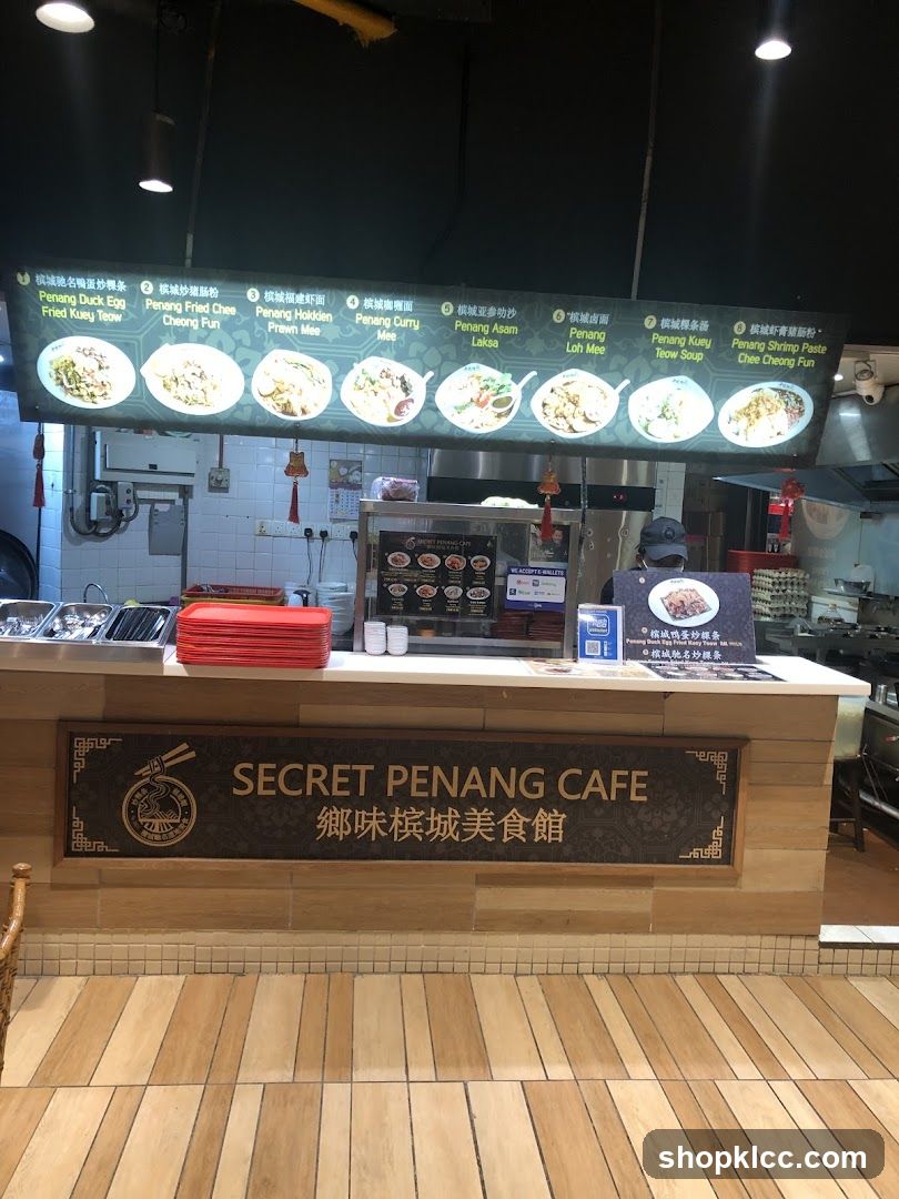 Secret Penang Cafe Menu
