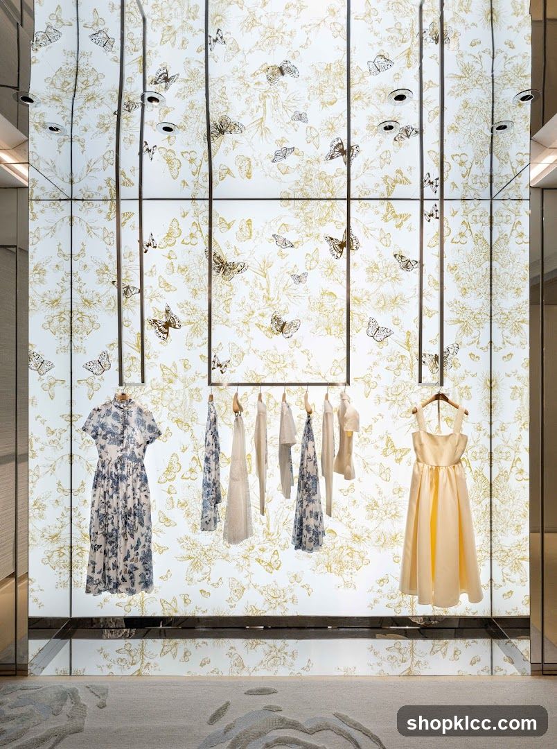 Fashion Display with Butterfly Motif