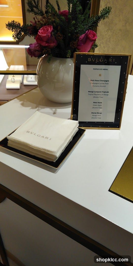 BVLGARI Popsicles Menu