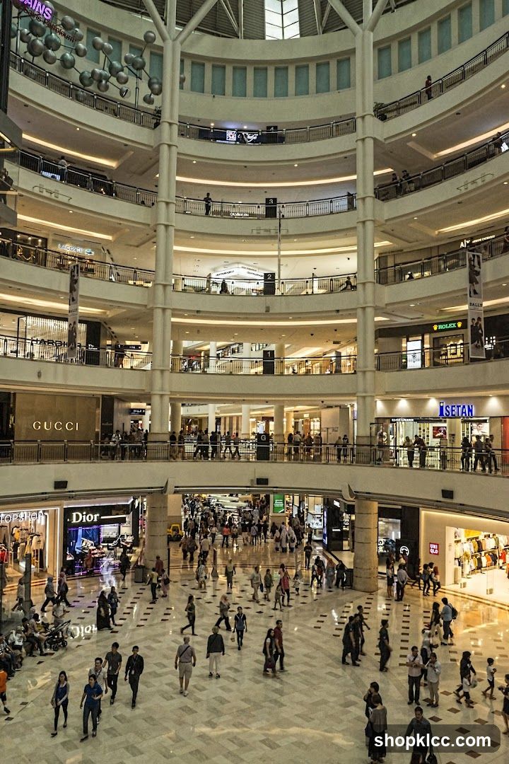 Interior of a multi-level shopping mall