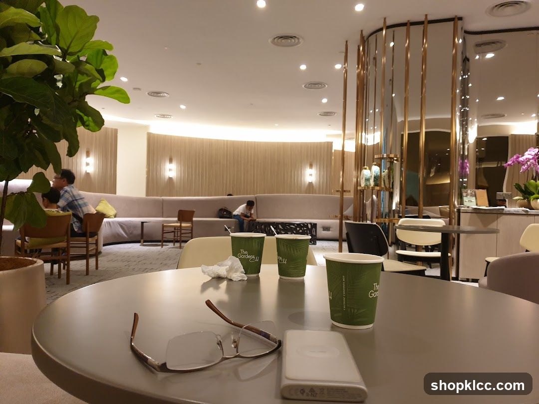 Cafe Interior with Seating and Drinks