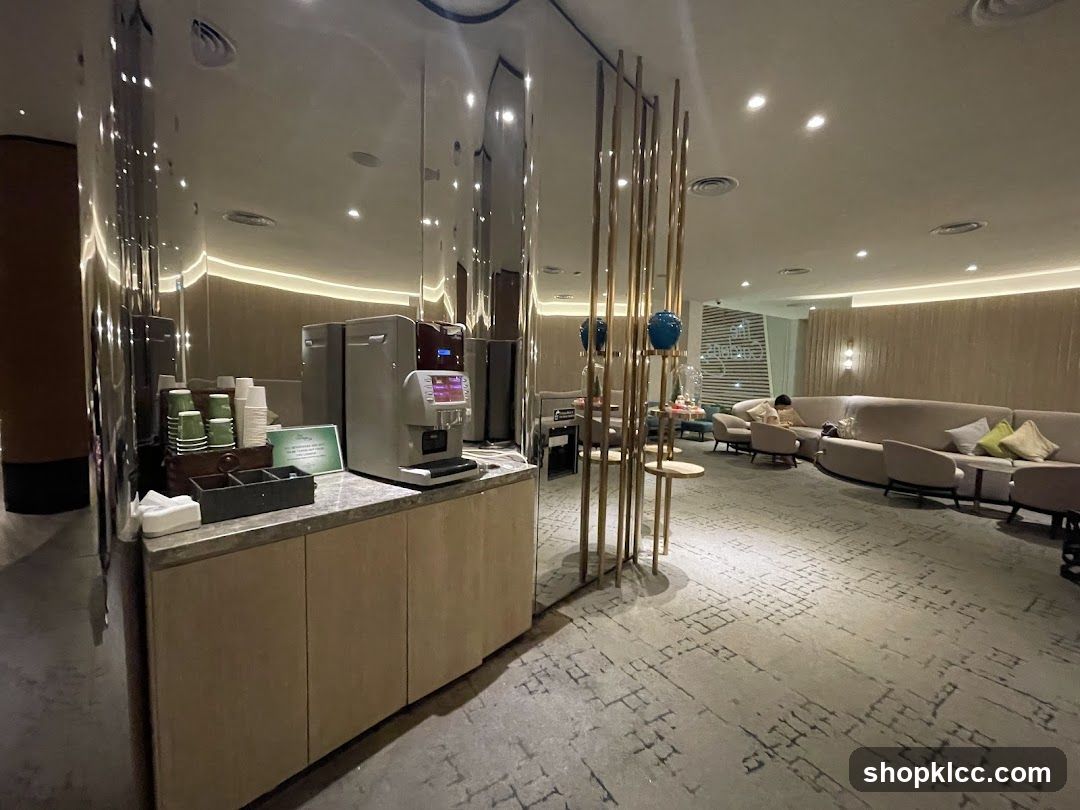 Lounge Area with Beverage Station