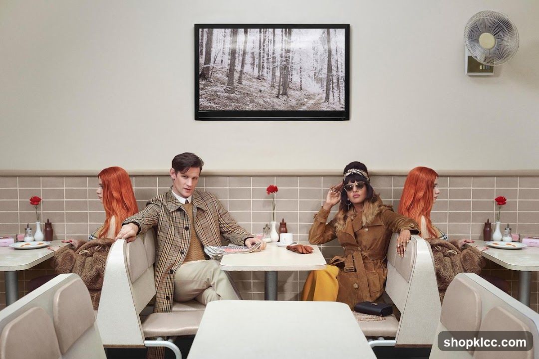 People in a diner booth