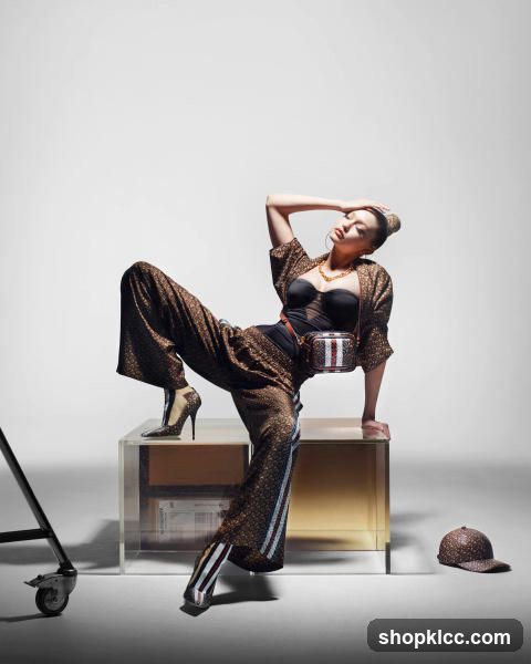 Fashion Model Posing with Accessories