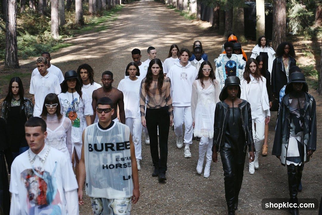 Fashion show in a forest