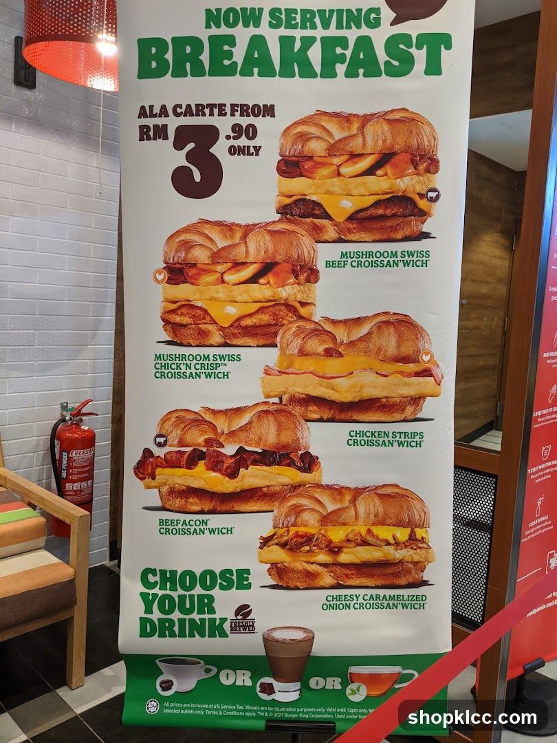 Burger King Breakfast Menu