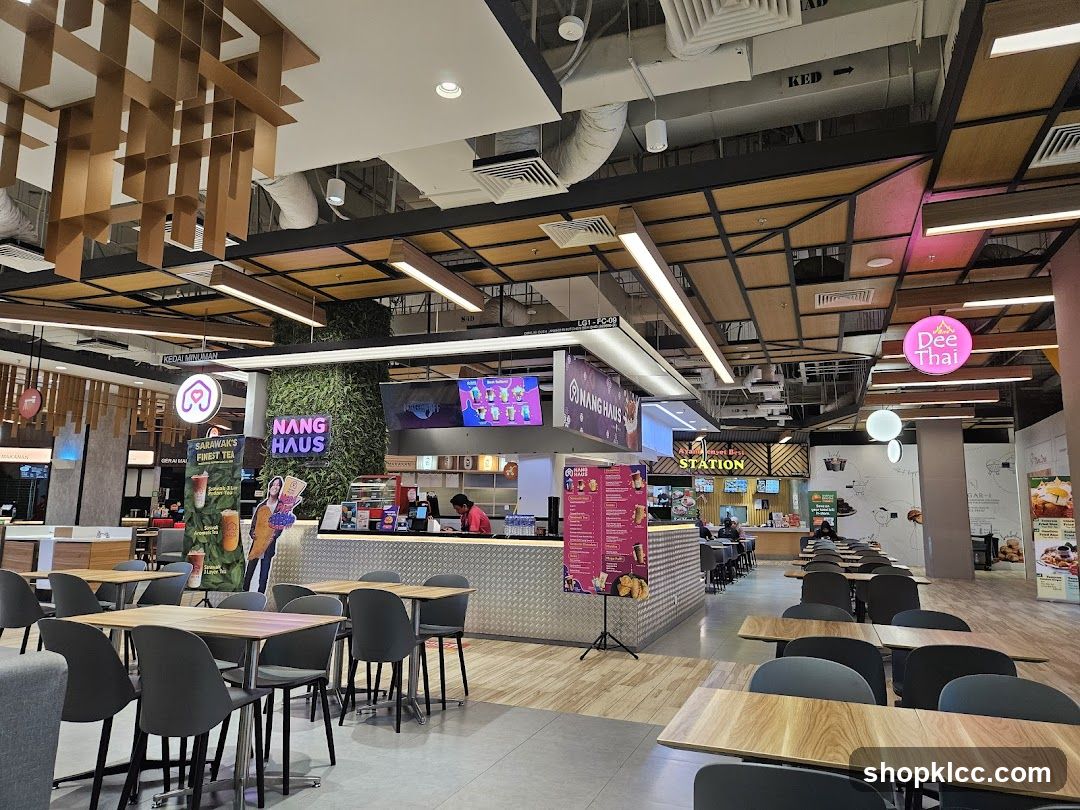 Food court with various eateries