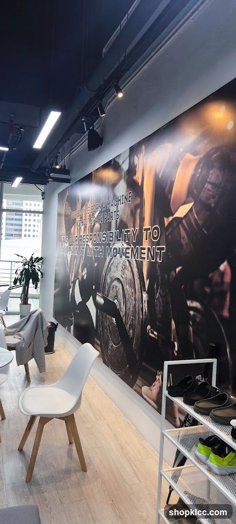 Gym Interior with Motivational Mural