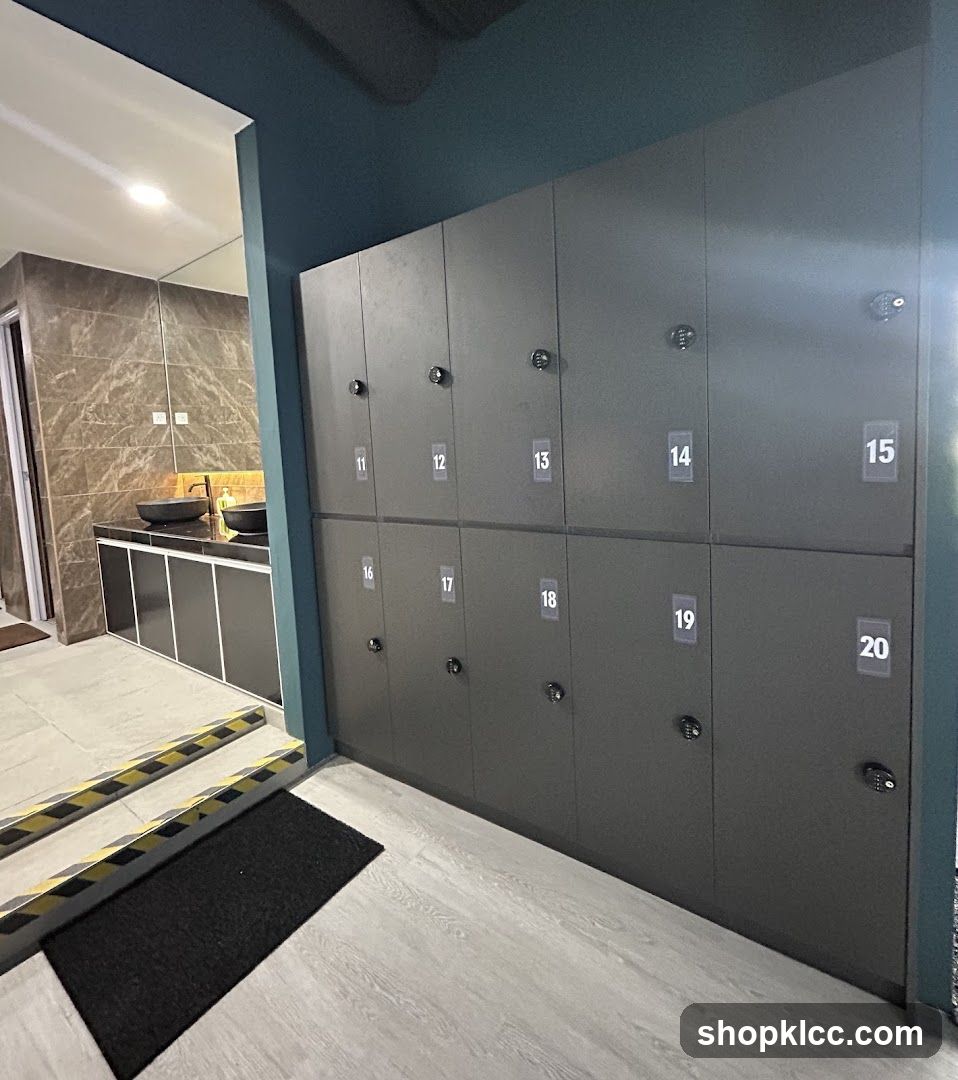 Gym Lockers and Vanity Area