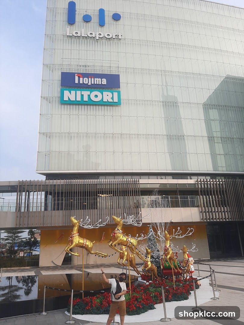 LaLaport with Christmas Decorations