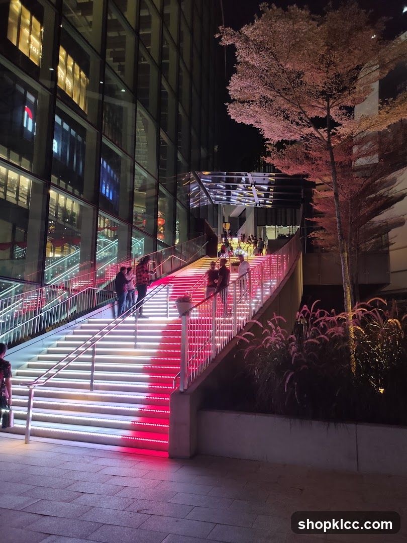 Modern Staircase at Night