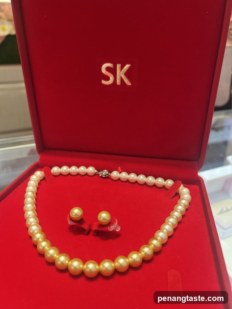 Pearl Necklace and Earrings Set