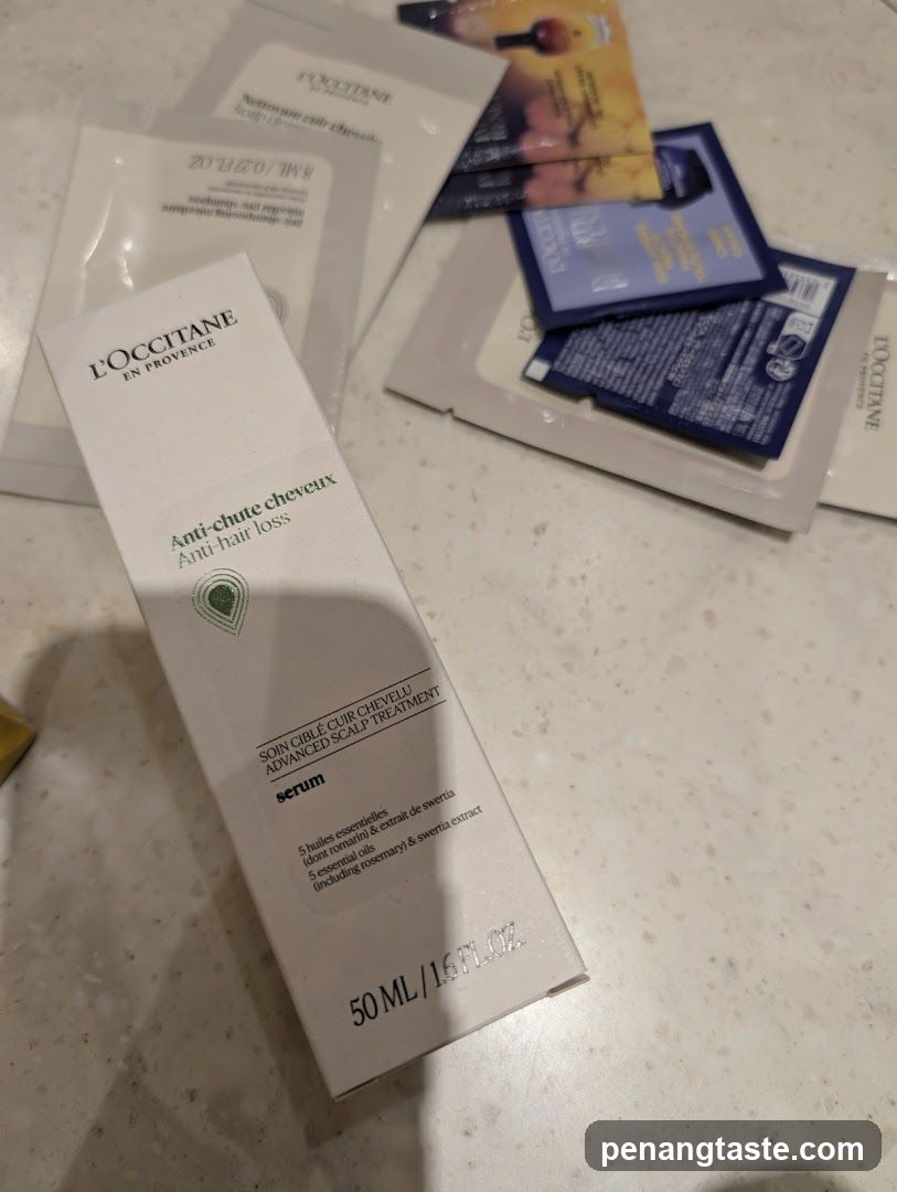 L'Occitane Anti-Hair Loss Serum and Samples