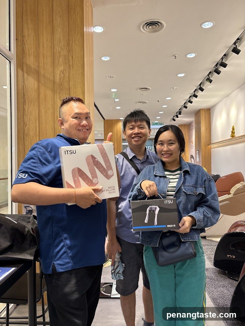 People holding product boxes
