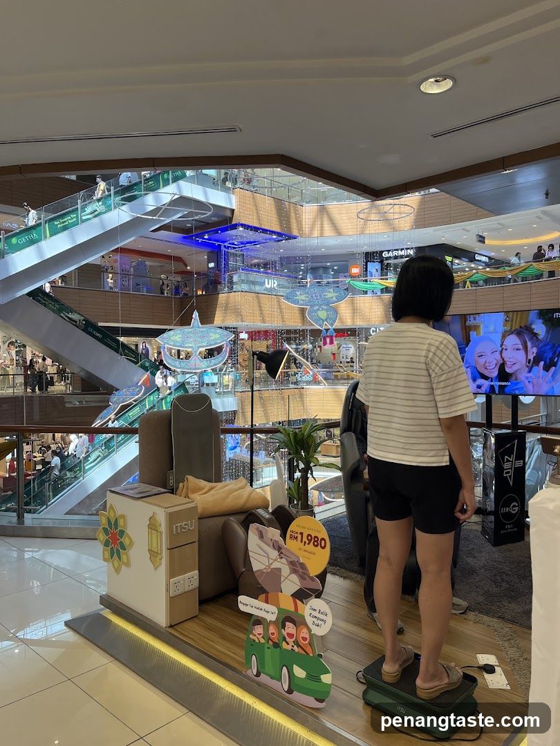 Mall Interior with Massage Chair Display