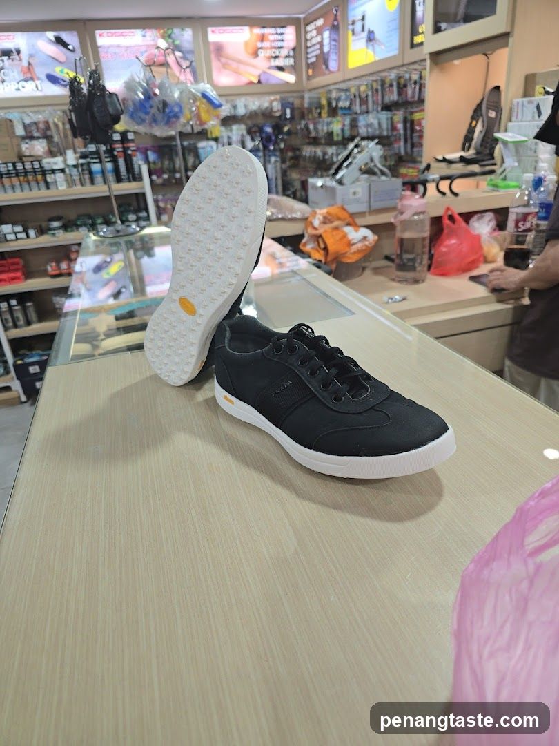 Black Sneakers on Display