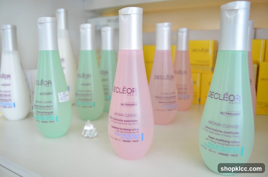 Decléor Skincare Products Display