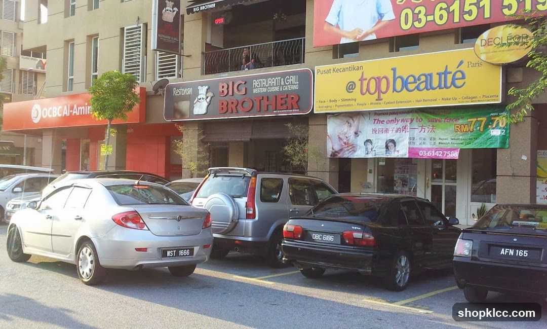 Street Scene with Shops and Cars