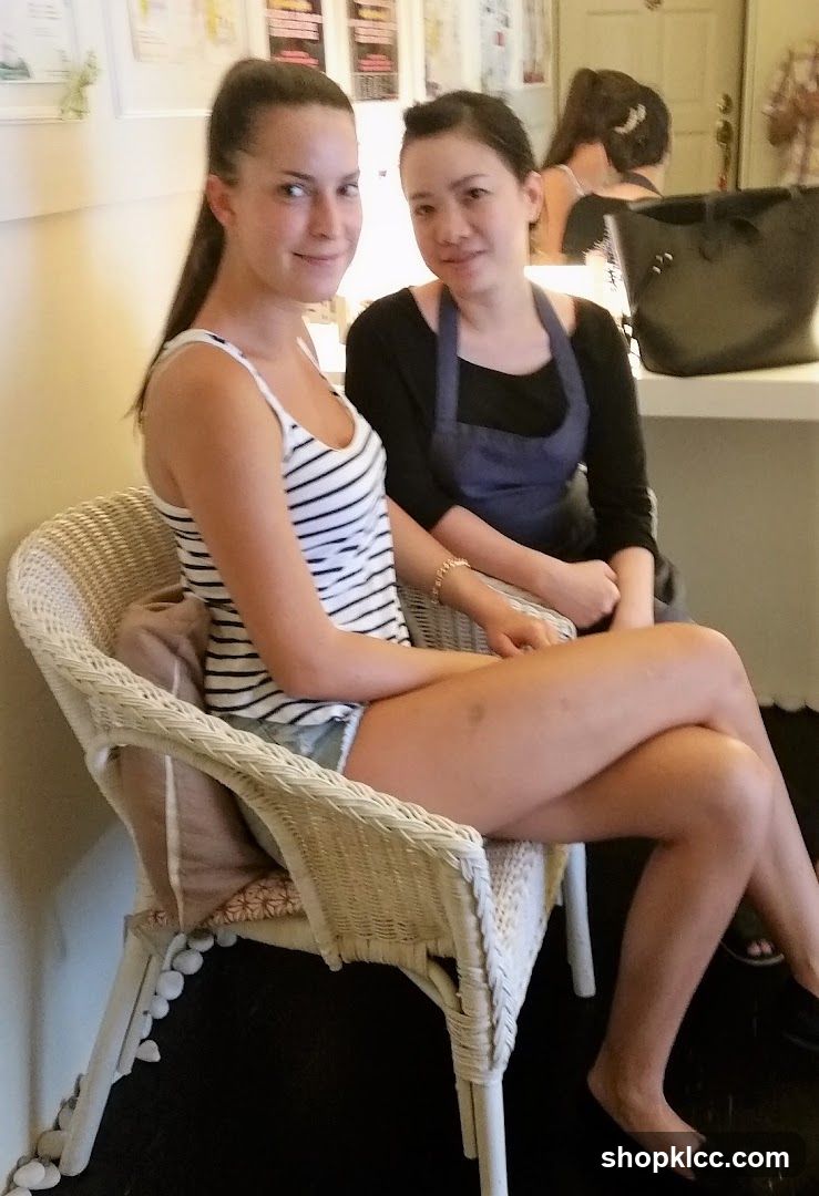 Two women in a cafe interior