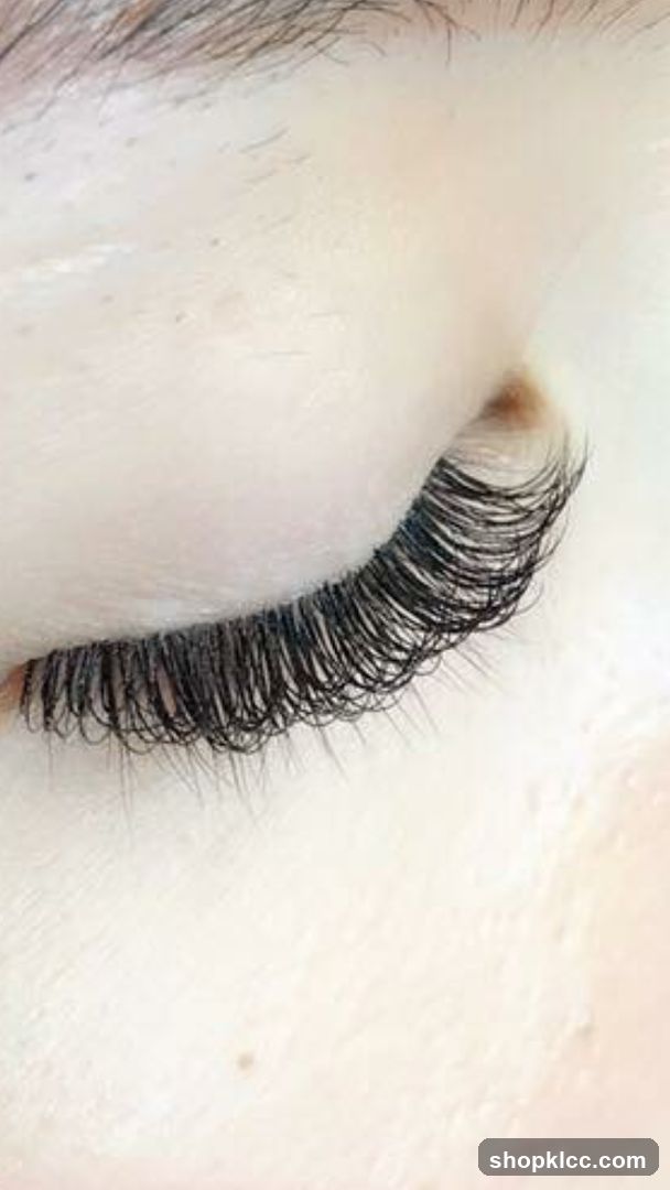 Close-up of eyelashes
