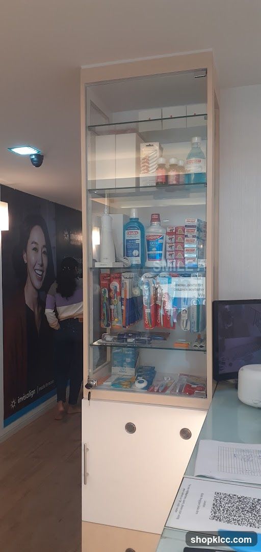 Interior Display Cabinet with Dental Products