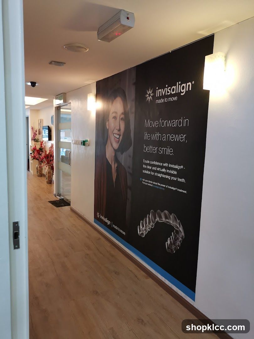 Invisalign Ad in Clinic Hallway