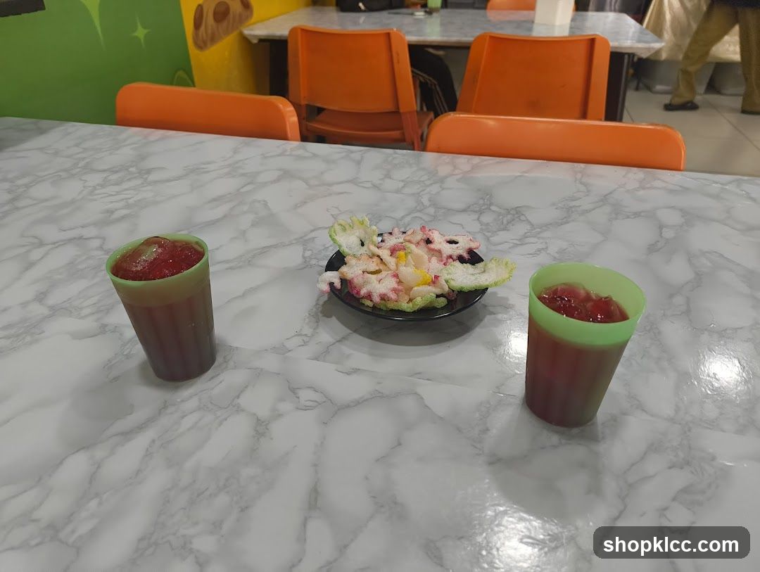 Food on a marble table