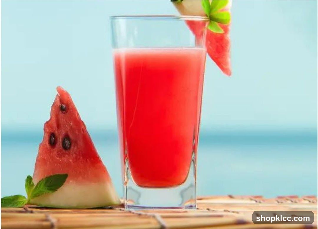 Watermelon Juice with Garnish