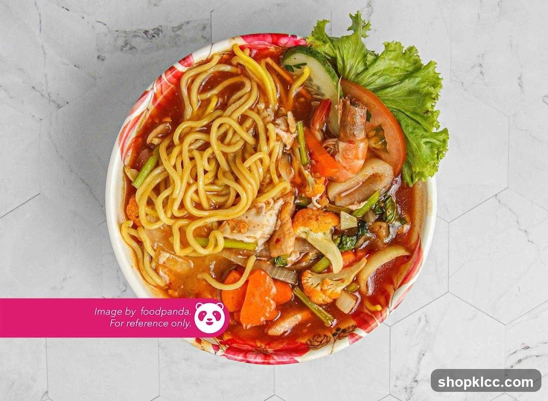 Noodle Bowl with Vegetables and Shrimp