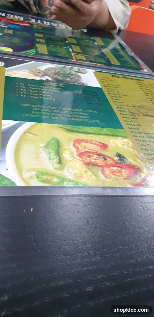 Laksa Menu Display