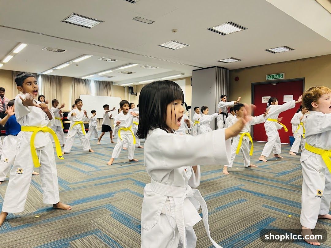 Children practicing martial arts