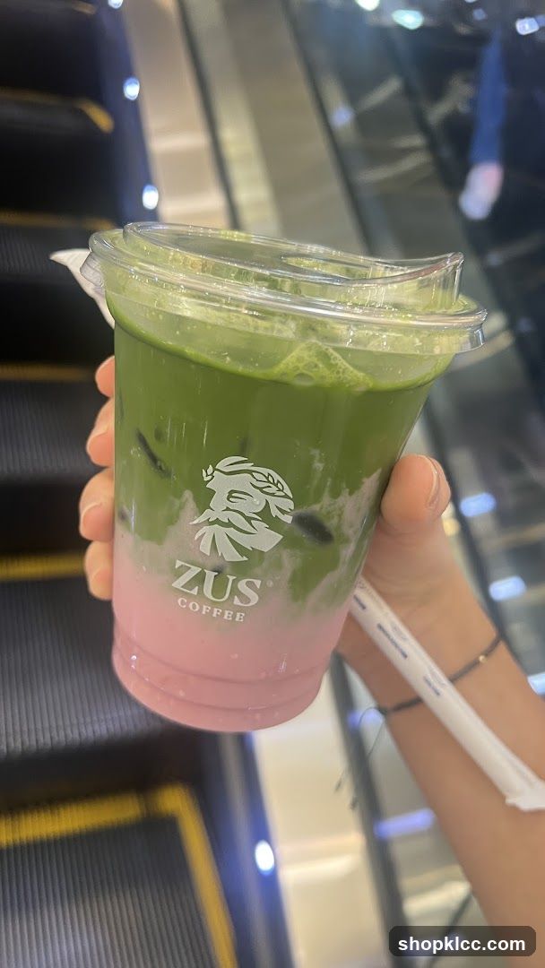 Matcha and Strawberry Drink