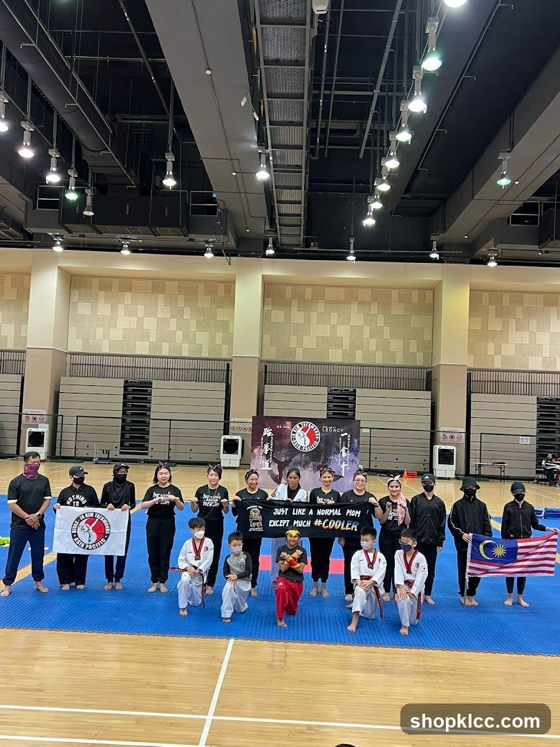 Taekwondo Group with Banners