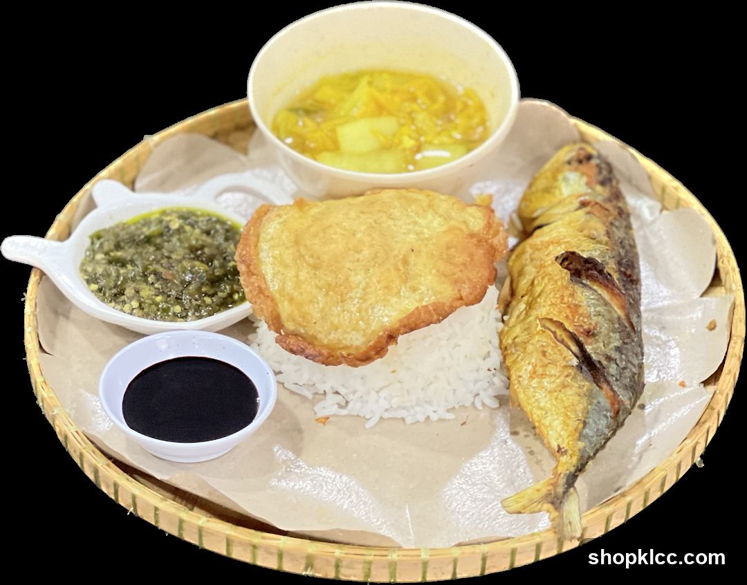 Fried Fish and Rice Meal