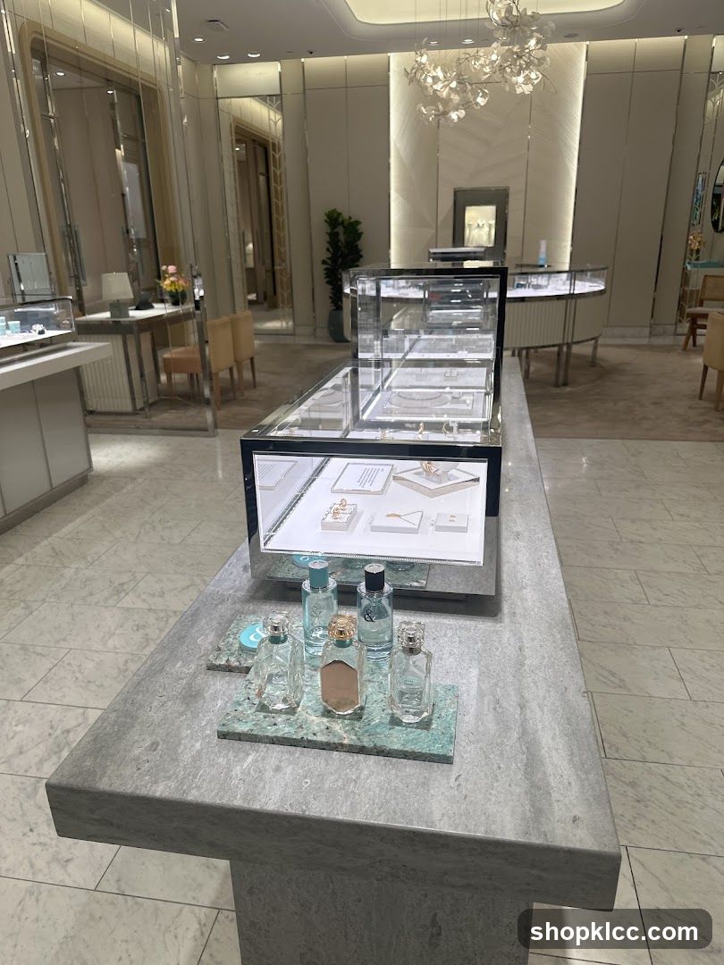 Jewelry Store Interior with Display Cases
