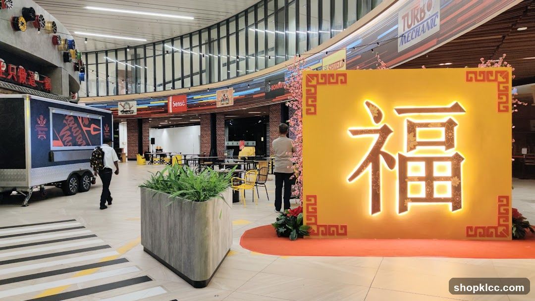 Mall Interior with Decorations